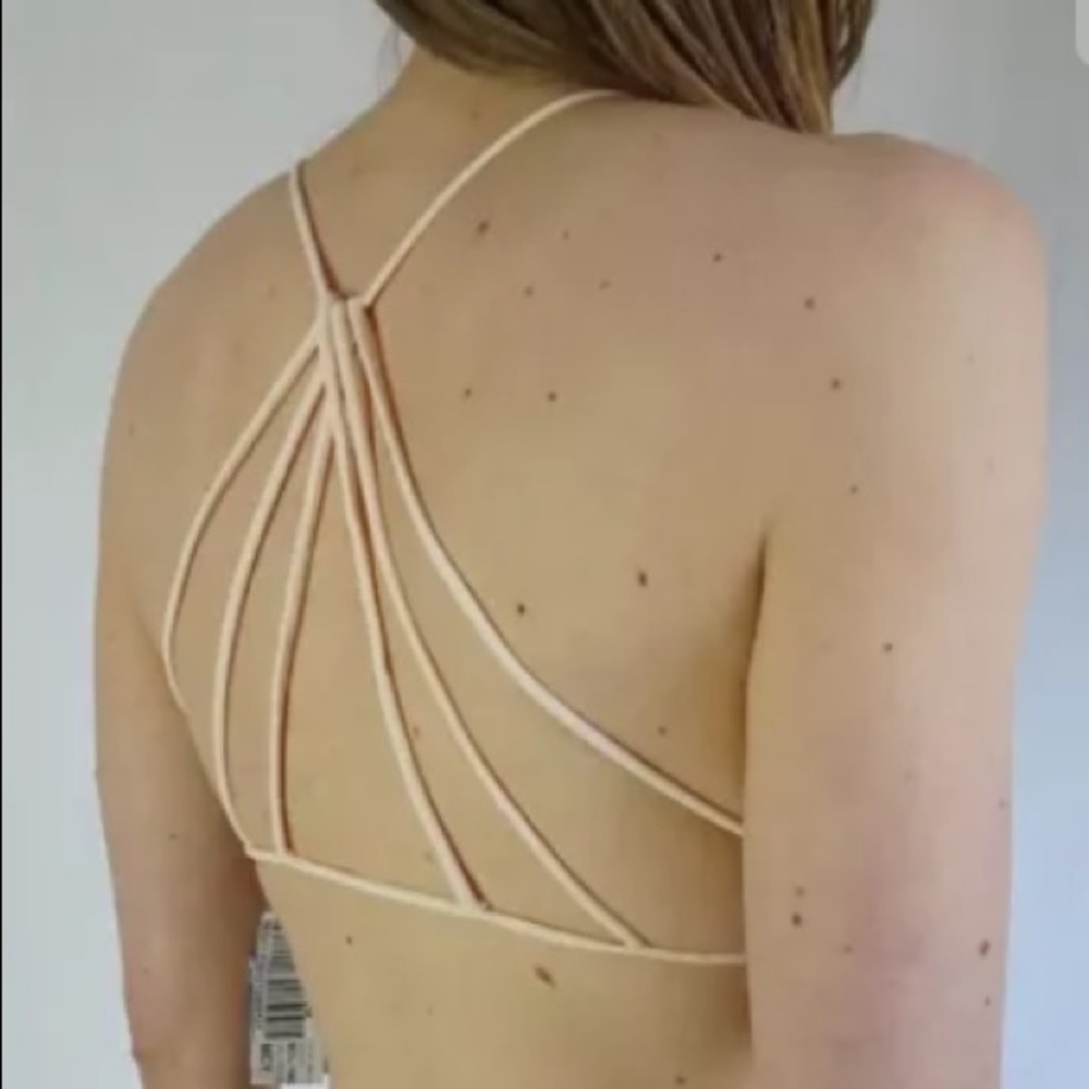FREE PEOPLE Strappy Back Bra in Nude Blush NEW - Picture 5 of 6